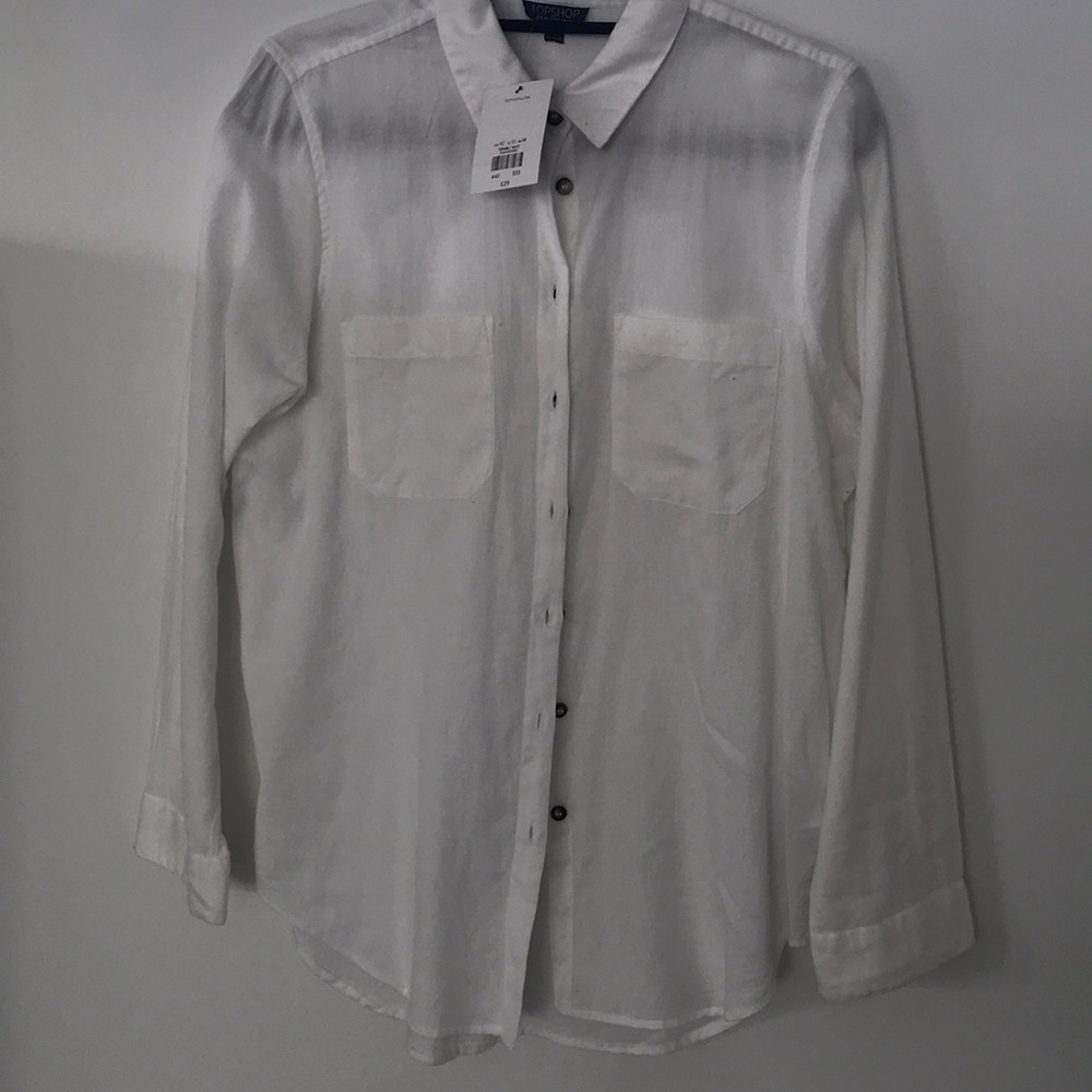Topshop white button down